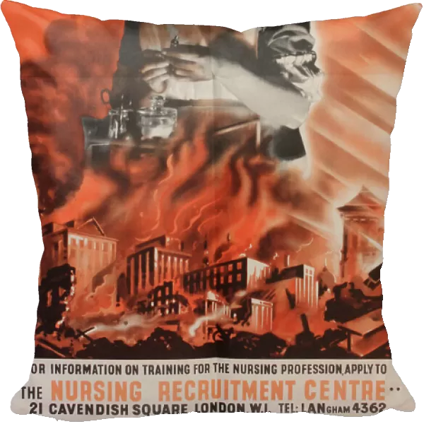 Recruitment poster, Nursing is Vital War Work, WW2