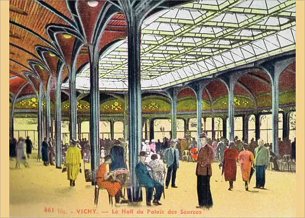 The waiting hall in the Palais des Sources, Vichy, 1920s