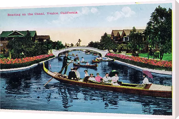 Boating on the Canal at Venice, California