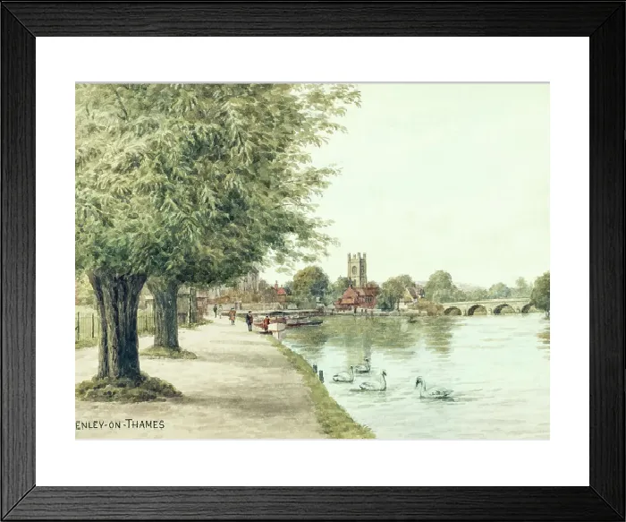 Framed Print : River Thames at Henley-on-Thames Print, 1930s Framed Print : River Thames at Henley-on-Thames Print, 1930s