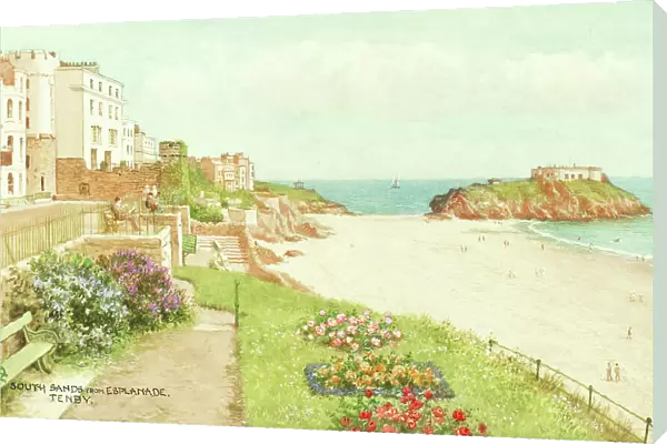 South Sands from Esplanade, Tenby, Pembrokeshire,s Wales
