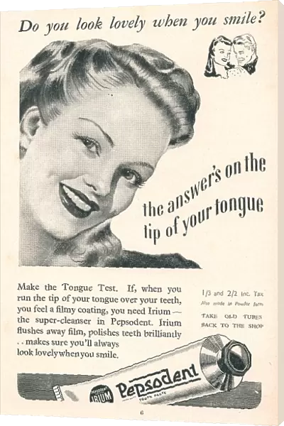 Wartime Pepsodent Advertisement