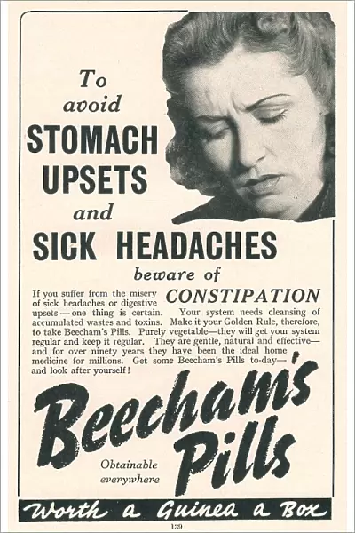 Wartime Beecham's Pills Advertisement