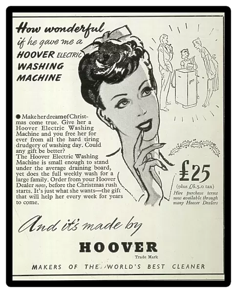 Advert, Hoover Electric Washing Machine