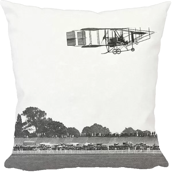 Bill Cody flying his Cathedral Aeroplane at Brooklands