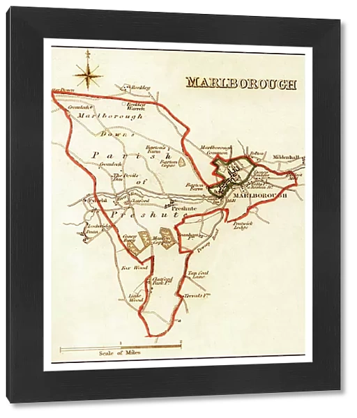 1832 Victorian Map of Marlborough