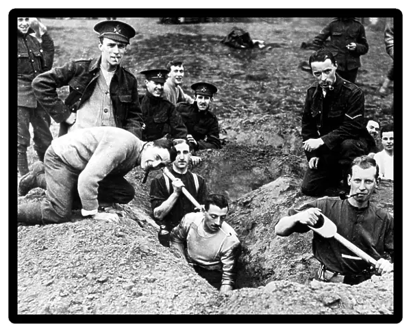WW1 Training Lord Kitchener's Army, trench digging
