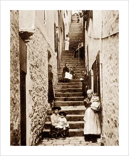 St. Peter Port Clifton Steps Guernsey early 1900s