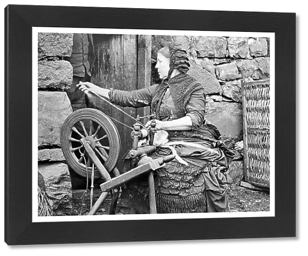 A spinning wheel, Scotland, Victorian period
