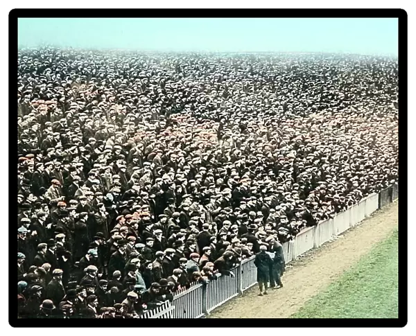 Football match crowd, early 1900s