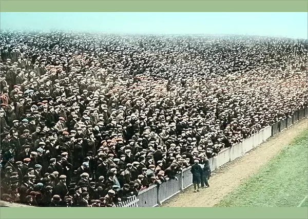 Football match crowd, early 1900s