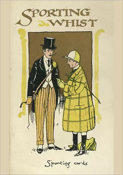 Sporting Whist playing cards scorecard, Jockey and Owner