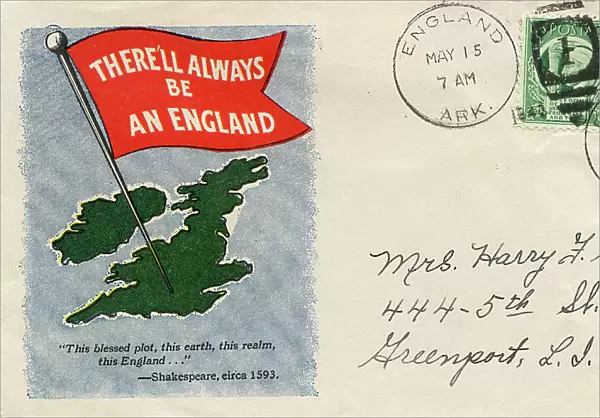 There'll Always Be An England, WW2 postal cover envelope
