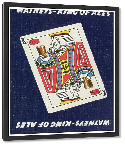 Advert, Watneys Beer, King of Ales, playing card back