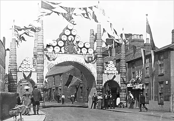 Northwich celebration arch early 1900s