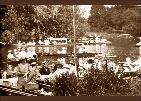 Boating at Hampton Court in 1910