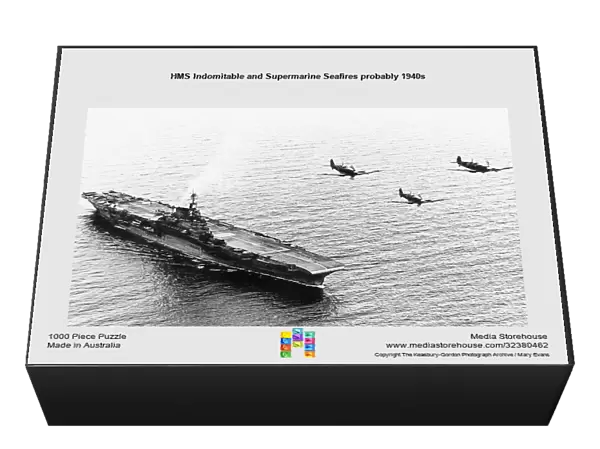 HMS Indomitable and Supermarine Seafires probably 1940s