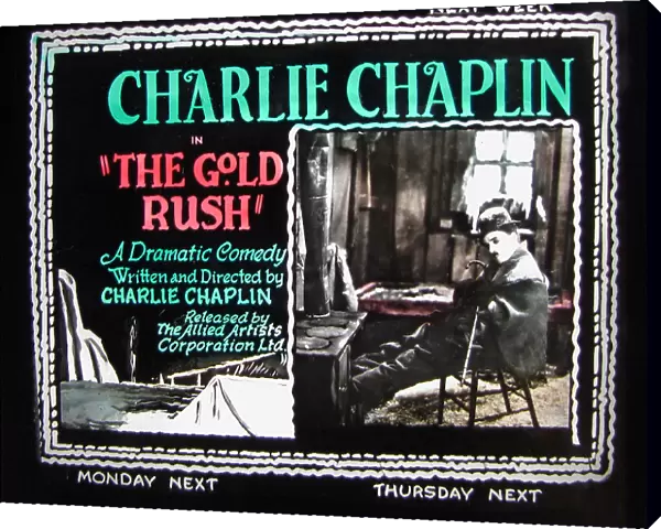 Charlie Chaplin cinema slide - a hand tinted magic
