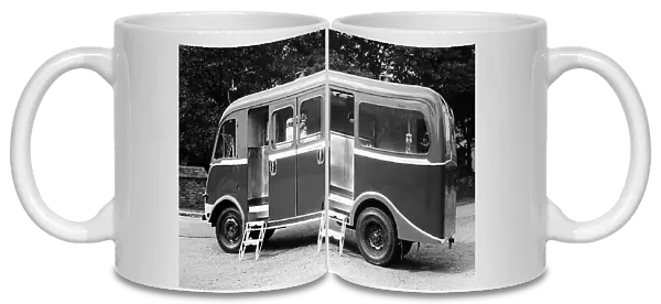 Mobile fish and chip van, probably 1940s, (see)
