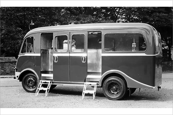 Mobile fish and chip van, probably 1940s, (see)