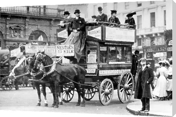 Horse bus, London, early 1900s