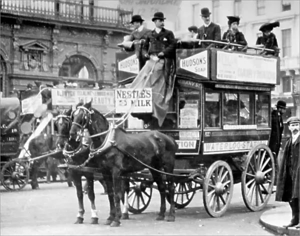 Horse bus, London, early 1900s