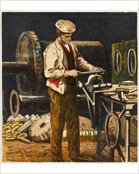 Metalworker in Workshop