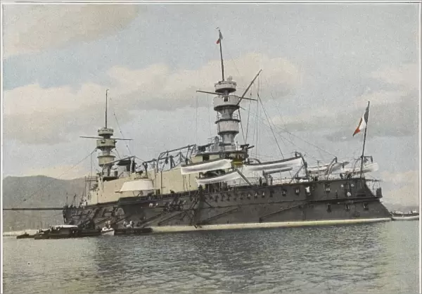 Magenta French Warship