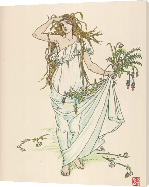 OPHELIA. Ophelia Goes Mad, Hands out Wild Flowers Date: 1906