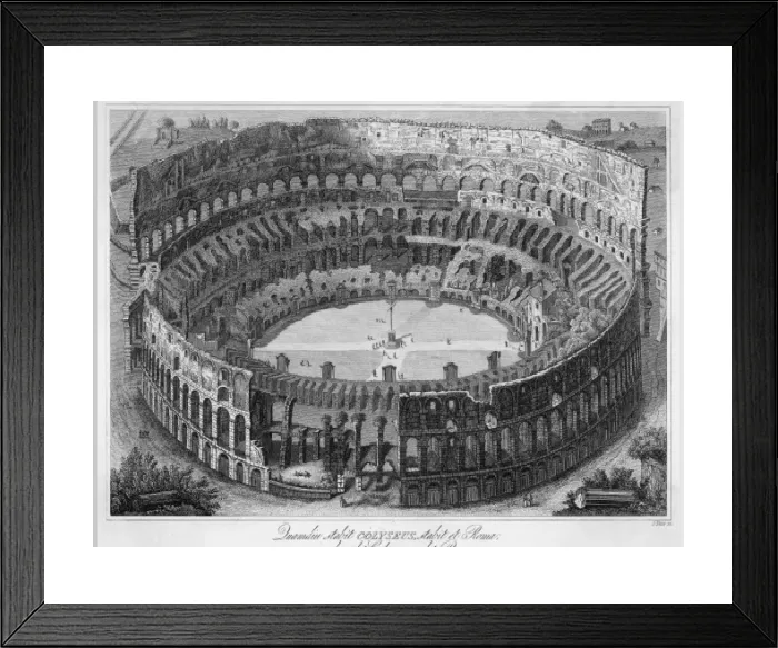 Framed Print : Rome Colosseum Print 1827 Framed Print : Rome Colosseum Print 1827