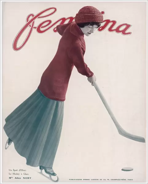 Woman Plays Ice Hockey