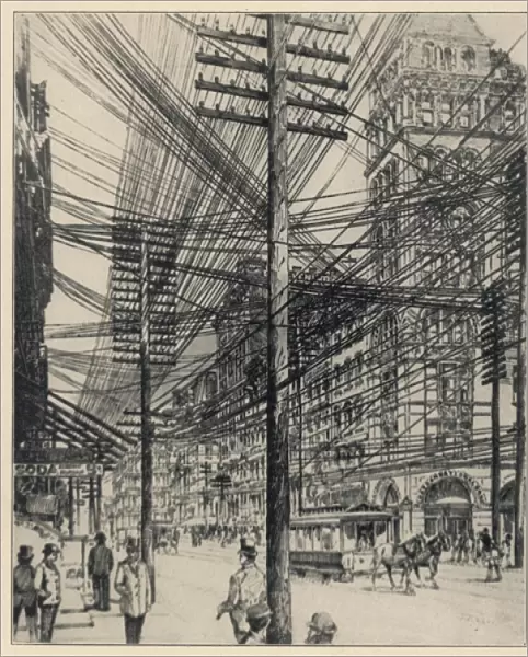 Overhead Phone Wires, NY