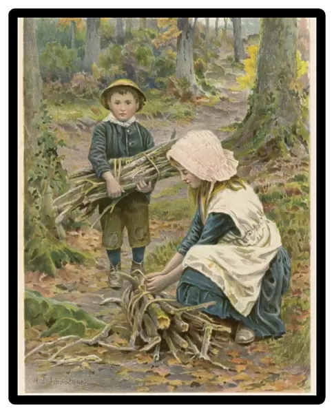 Children Gather Firewood
