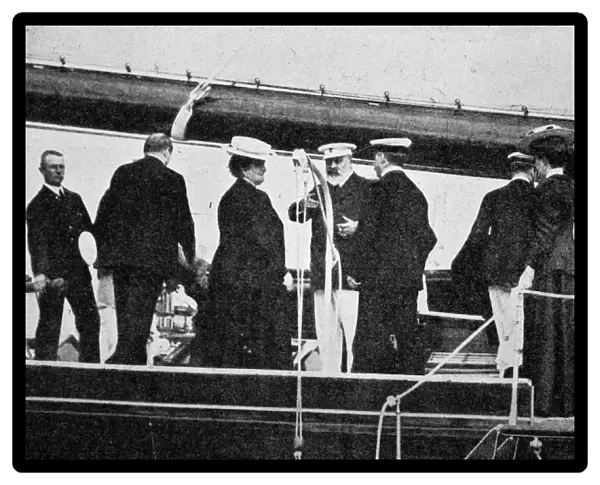 Edward VII on board the Britannia