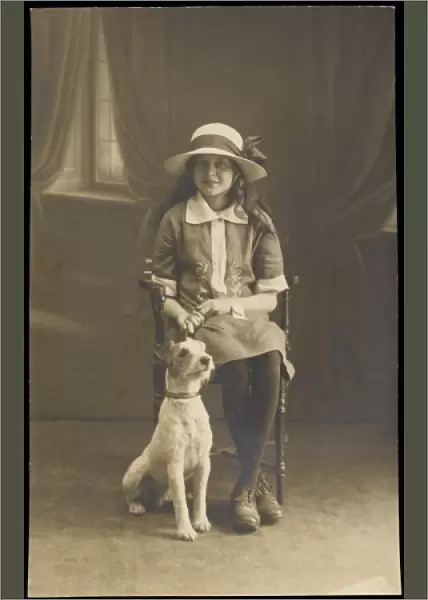 Young Girl and Dog
