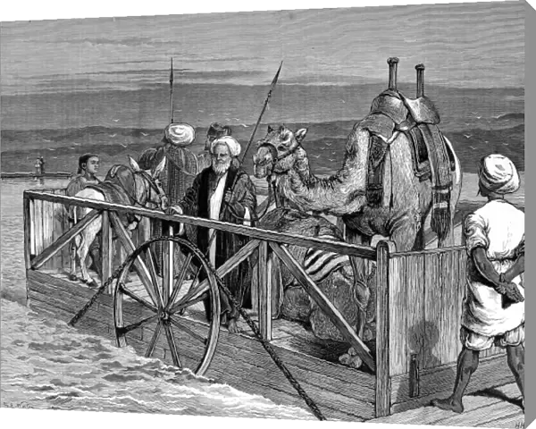 Ferry at Kantara, Suez Canal, Egypt, 1875