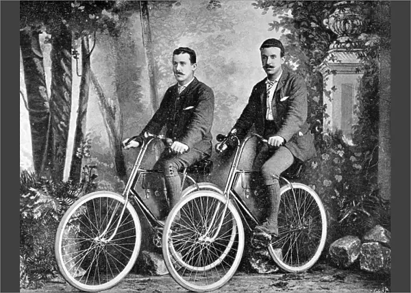 Thomas G. Allen and William L. Sachtleben on their Bicycles