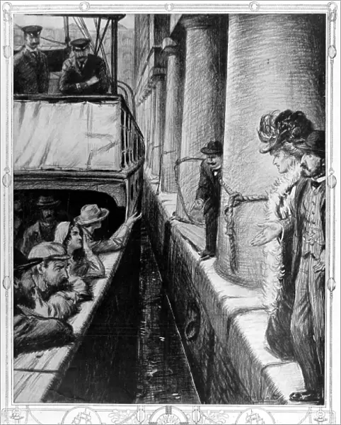 Refused Immigrants on a ship; London Docks, 1911