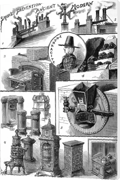 Illustrations of chimneys and stoves taken from the exhibiti