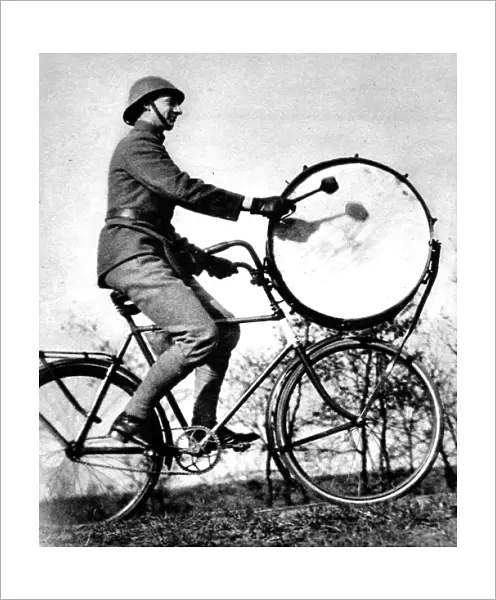 Dutch Bicycle-Mounted Bandsman, 1937