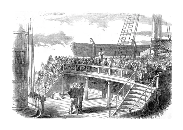 Taking the Roll Call on an Emigrant Ship, 1850
