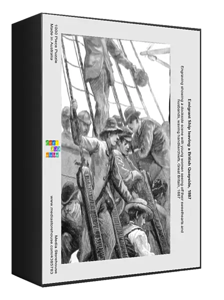 Emigrant Ship leaving a British Quayside, 1887