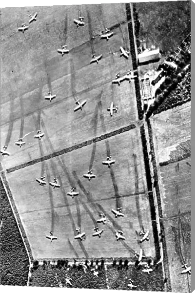Allied Airborne Gliders after landing in Holland; Second Wor