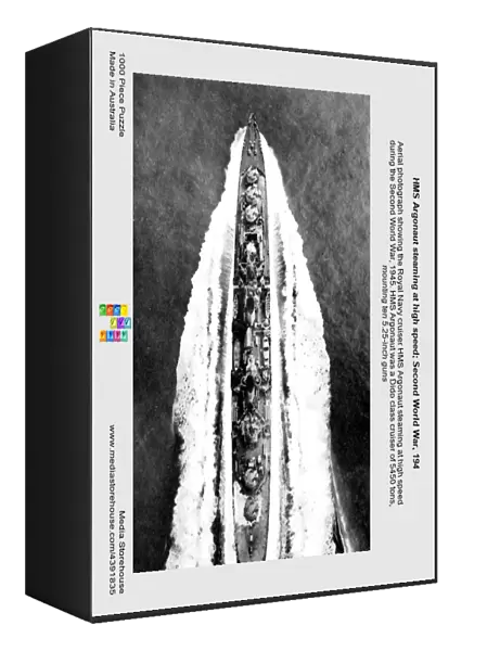 HMS Argonaut steaming at high speed; Second World War, 194