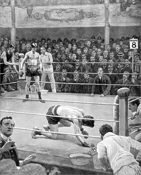 Boxing Match at the Ring Boxing Saloon, London, 1911
