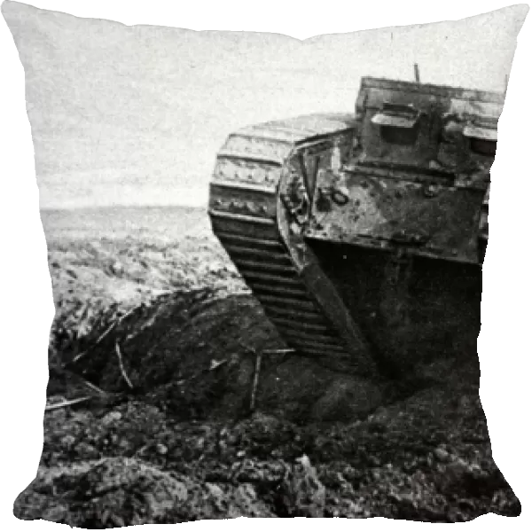 British Tank on the move; First World War, 1916