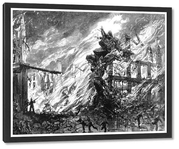 Fire in Clerkenwell, London, 1885