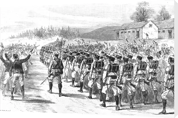 44th Gurkha Light Infantry leaving Shillong, Assam, 1891
