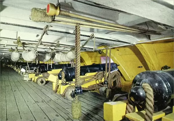 Thirty-two pounders on the lower deck of H. M. S. Victory