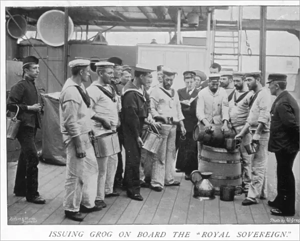 Issuing Grog to Navy